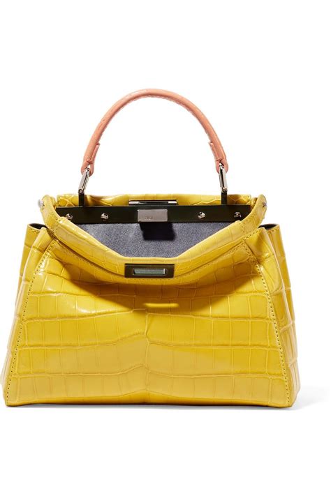 fendi mini peekaboo dimensions|Fendi peekaboo crocodile.